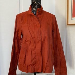 Coldwater Creek S Burnt Orange/Pumpkin Shimmery Light Swing Jacket